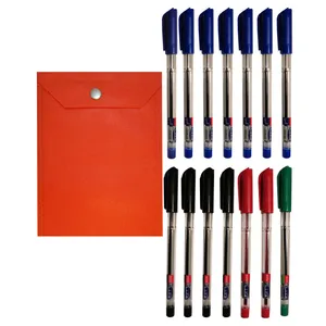 خودکار  سلنا مدل Herak بسته 14 عددی به همراه پوشه دکمه دار