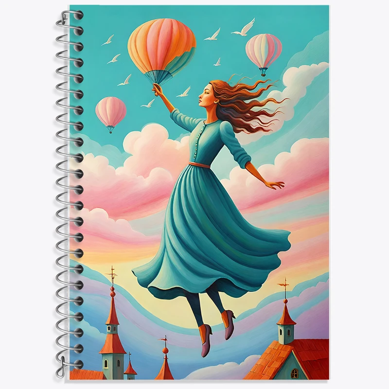 دفتر زبان 50 برگ خندالو مدل دو خط طرح دخترانه کد F5138