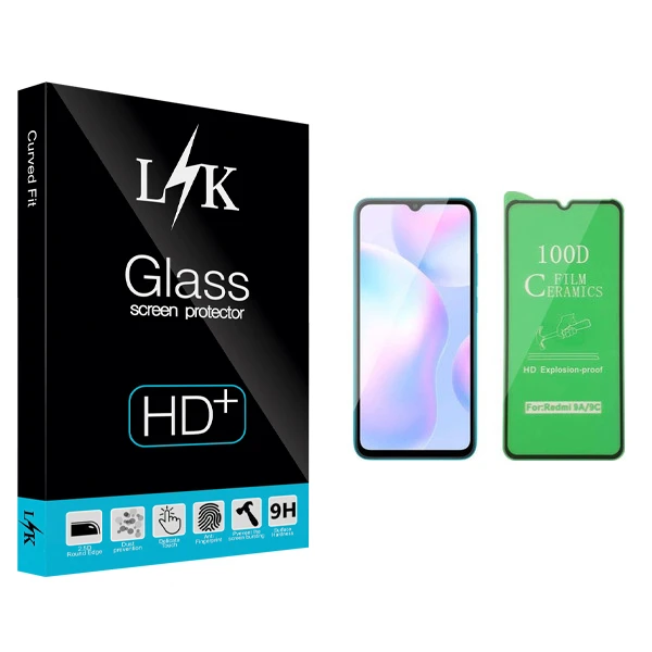محافظ صفحه نمایش سرامیکی ال کی مدل Hard glass مناسب برای گوشی موبایل شیائومی Redmi 9A
