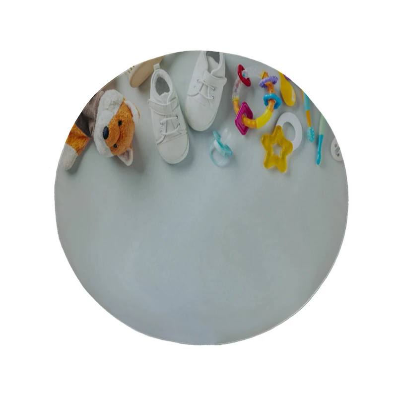      پادری مدل دایره طرح کودکانه کد 8093 سایز 90 × 90 سانتی متر