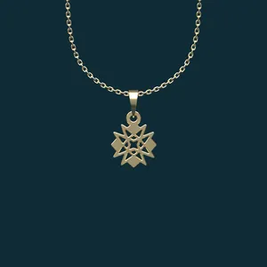 گردنبند طلا 18 عیار زنانه مدوپد مدل هندسی کد BB2-1-1197