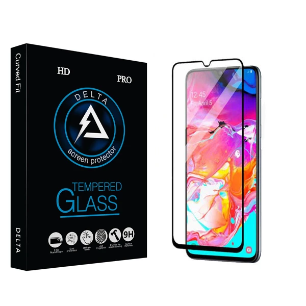 محافظ صفحه نمایش شیشه ای دلتا مدل Fit مناسب برای گوشی موبایل سامسونگ Galaxy A70