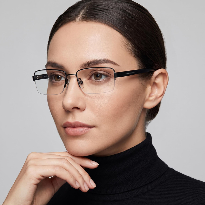 فریم عینک طبی مستطیلی جورجیو آرمانی مدل 0AR5053-3056-55 مناسب برای صورت بیضی، گرد، قلب و مثلث