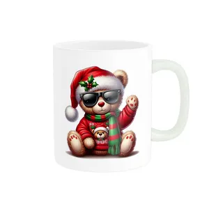 ماگ پادآفرین مدل زمستونی طرح کریسمس کد p2336