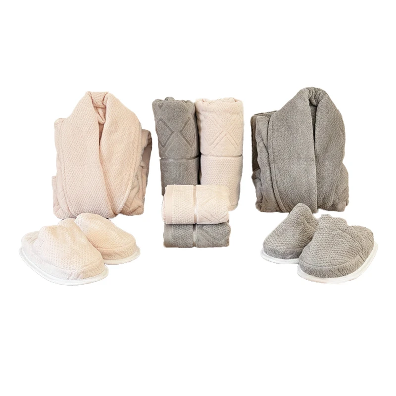 سرویس حوله پالتویی 8 تکه مدل سولین