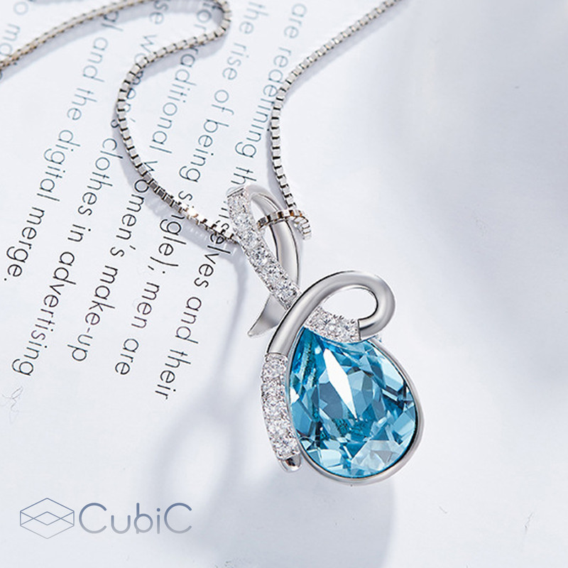 گردنبند نقره زنانه کوبیک کد QP_5610