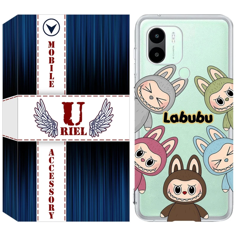 کاور یوریل مدل Clear کد 102 طرح لبوبو Labubu مناسب برای گوشی موبایل شیائومی Redmi A1 Plus / A2 Plus