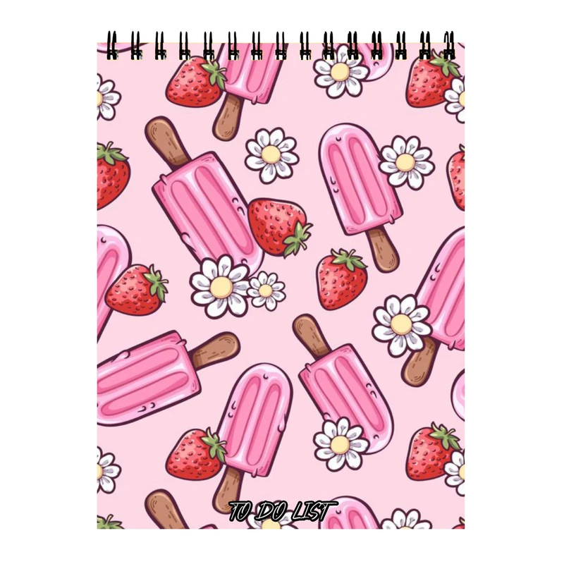 دفتر برنامه ریزی 60 برگ طرح بستنی و توت فرنگی کد 84