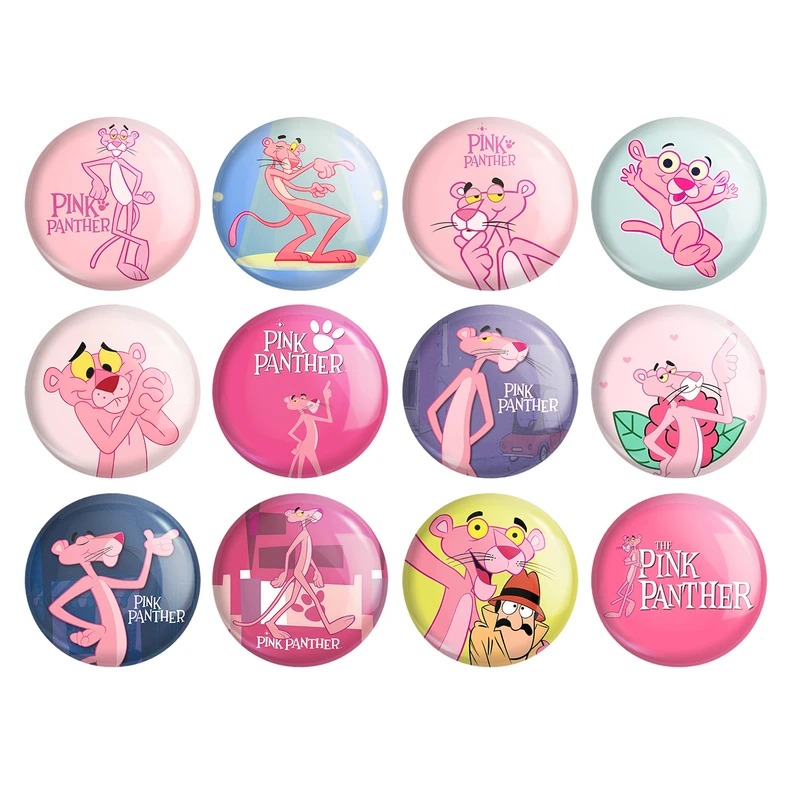 پیکسل خندالو طرح پلنگ صورتی کد 34 مجموعه 12 عددی