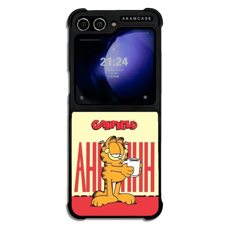 کاور آکام مدل AMC-WSGZFLIP5-GARFIELD12 مناسب برای گوشی موبایل سامسونگ Galaxy Z Flip 5