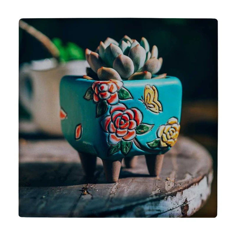 زیر لیوانی طرح گلدان کاکتوس کد    3238079_337