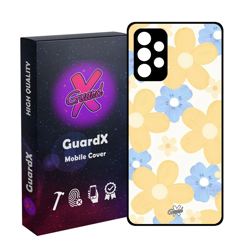 کاور گارد ایکس طرح Flower مدل Glass10539 مناسب برای گوشی موبایل سامسونگ Galaxy A32 4G