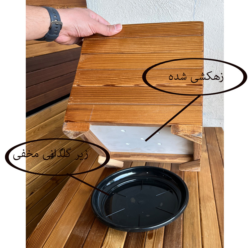 گلدان مدل چوبی کد 2222r4