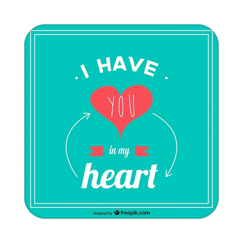 زیر لیوانی کاکتی طرح عاشقانه مدل mp38712