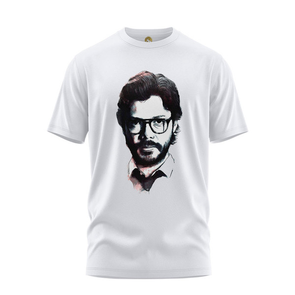 تی شرت آستین کوتاه مردانه هومرو مدل TW347 طرح Money Heist