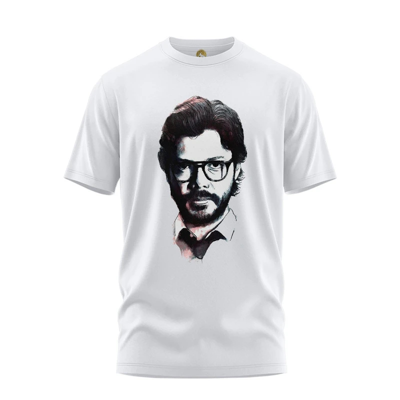 تی شرت آستین کوتاه زنانه هومرو مدل TW347 طرح Money Heist