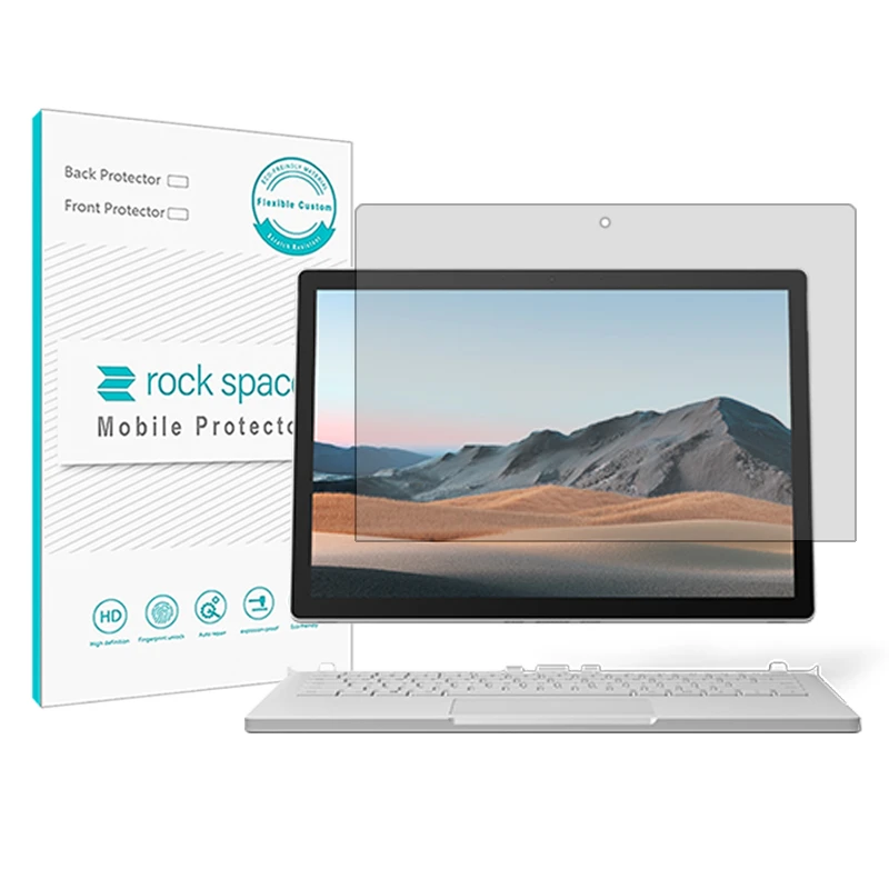 محافظ صفحه نمایش شفاف راک اسپیس مدل Resistant مناسب برای لپ تاپ مایکروسافت surface book 3 15