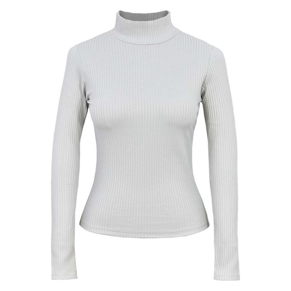 بلوز آستین بلند یقه اسکی زنانه دل آویز مدل H421