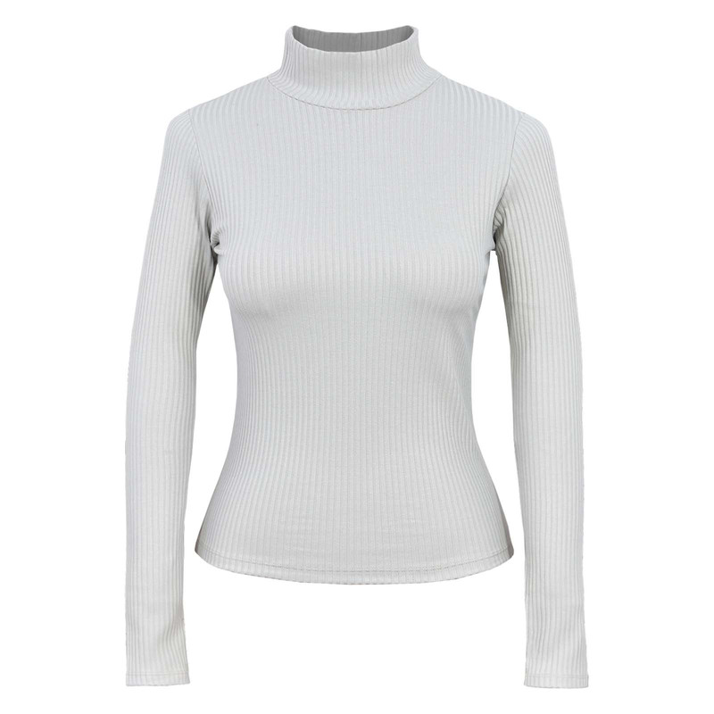 بلوز آستین بلند یقه اسکی زنانه دل آویز مدل H421