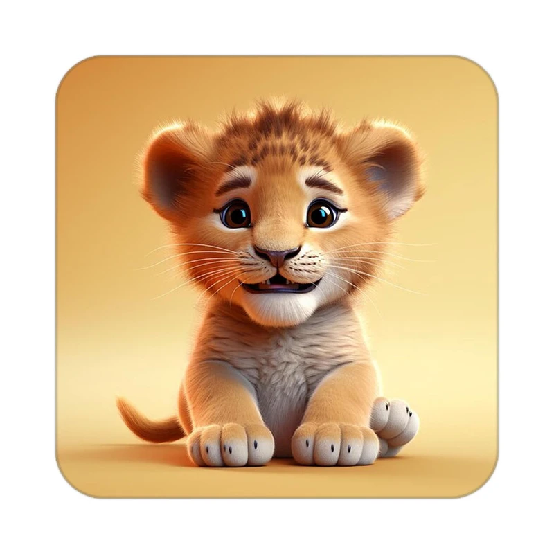 زیر لیوانی کاکتی طرح شیر مدل mp22866