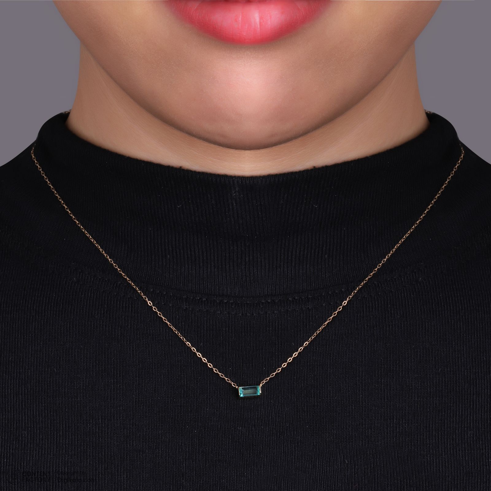 گردنبند طلا 18 عیار زنانه با زنجیر حلقه‌ای (فلامینگو) روبی آرت گالری مدل 315408 -  - 9