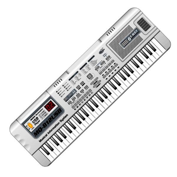 بازی آموزشی کیبورد مدل ام کیو طرح میکروفن دار USB و 61 کلیدی کد 812 
