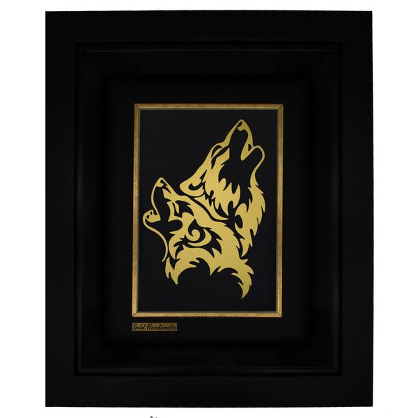 تابلو زرکات طرح گرگ مدل f164