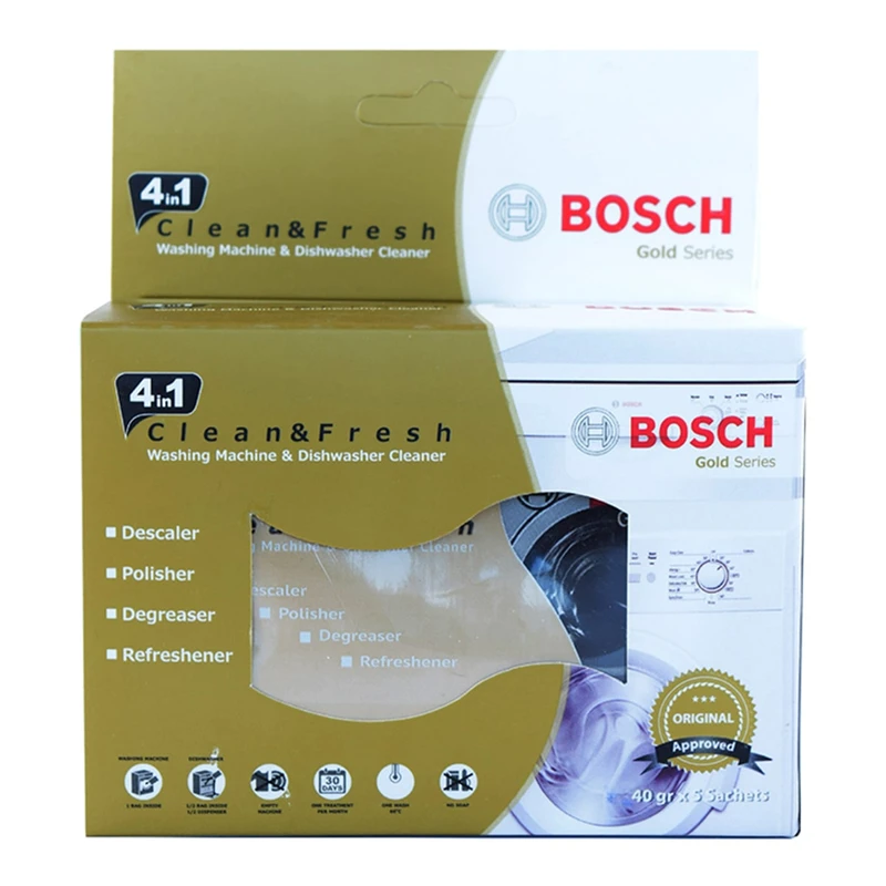 پودر جرمگیر و رسوب زدا لباسشویی مدل clean _fresh وزن 200 گرم بسته 5 عددی