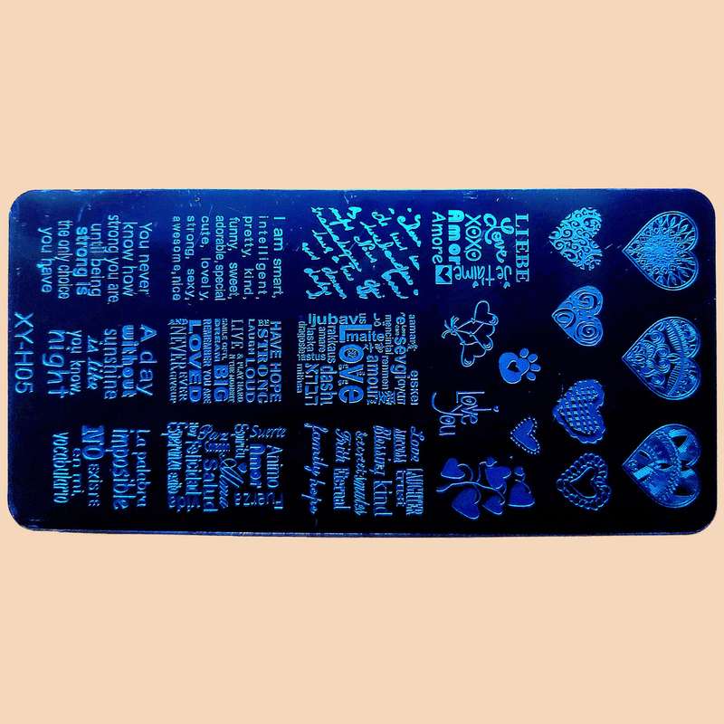 شابلون طراحی ناخن مدل XY-H05 شابلون طراحی ناخن مدل XY-H05
