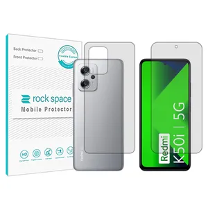 Rockspace transparent screen protector HyGEL model suitable for Xiaomi Redmi K50i mobile phone with back protector