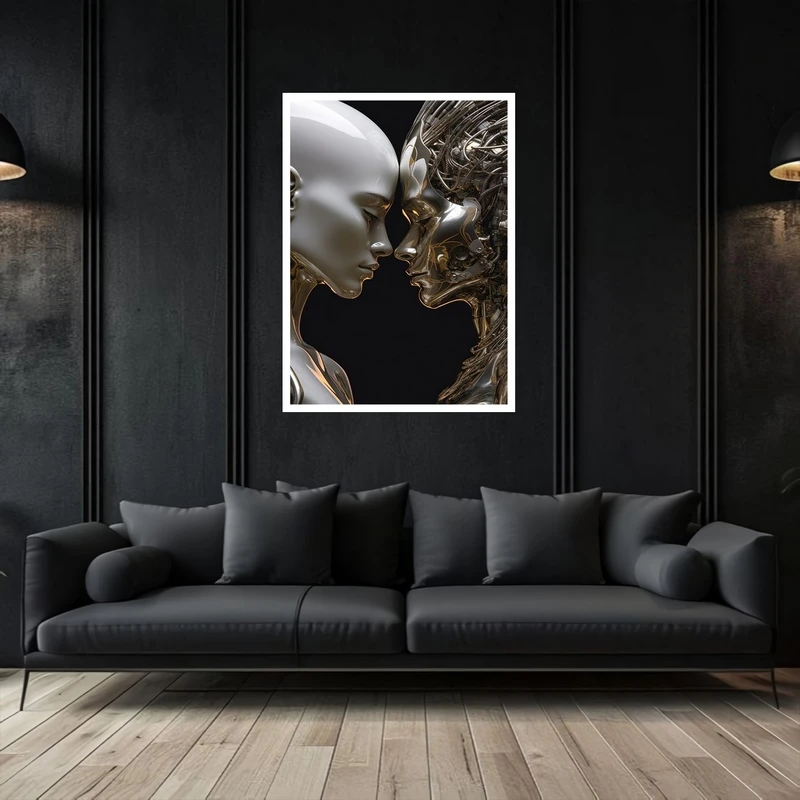 تابلو بکلیت طرح دکوری هنری و مدرن چهره ژستیک مدل W-bu5372