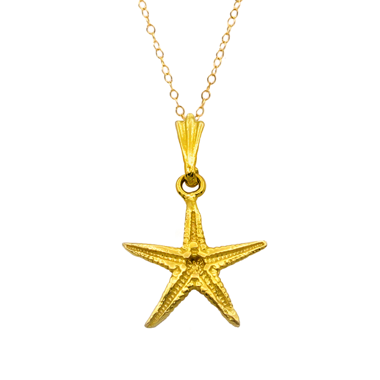 گردنبند طلا 18 عیار زنانه کاپانی طرح ستاره دریایی کد KN031 -  - 1