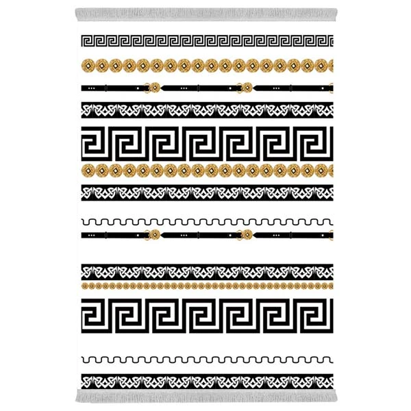 فرش پارچه‌ای دفه مدل فرشینه هازان مخمل طرح فانتزی کد 3207