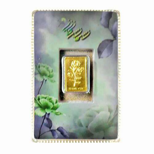 شمش طلا 18 عیار مدل گل رز کد N2