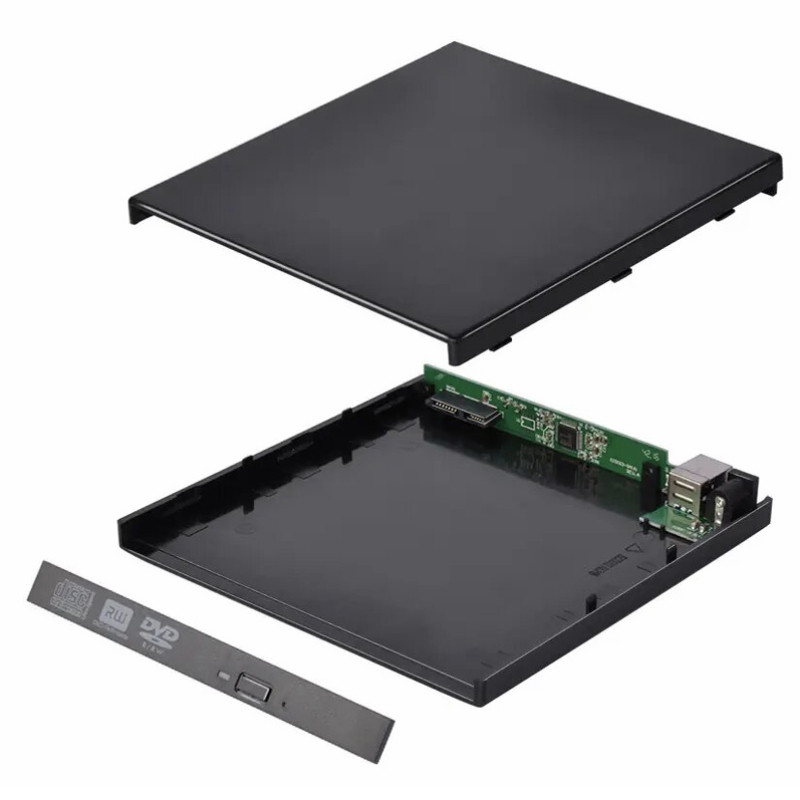 باکس تبدیل DVD رایتر اینترنال SATA به اکسترنال USB2.0 مدل 9.5mm