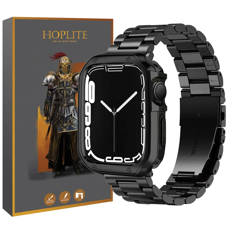 بند هاپلایت مدل 3Bead LUX HL مناسب برای اپل واچ 38 / 40 / 41 میلی متری به همراه کاور