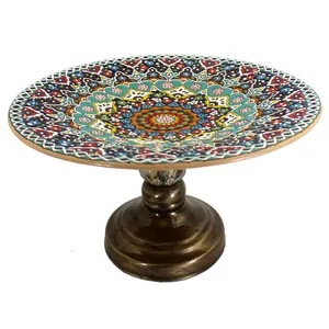 شیرینی خوری میناکاری مدل پایه دار کد 29.5
