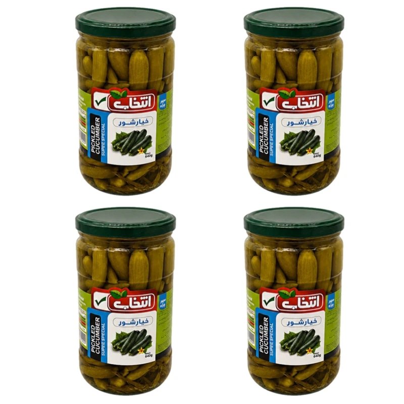خیارشور سوپر ویژه انتخاب - 640 گرم بسته 4 عددی