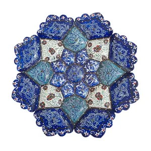 بشقاب میناکاری مسی کد 17