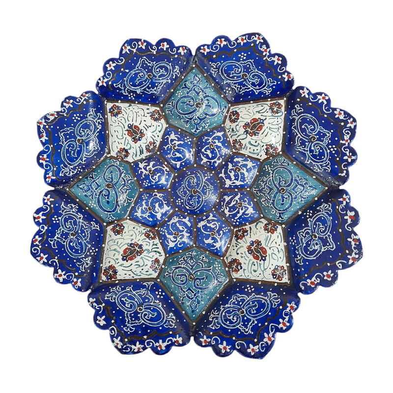 بشقاب میناکاری مسی کد 17
