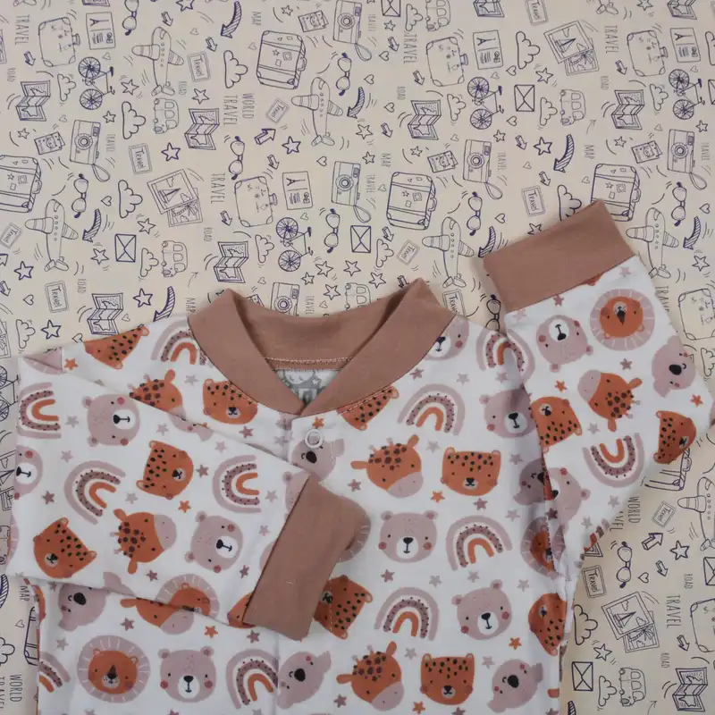 ست سرهمی و کلاه نوزادی مدل تدی 441