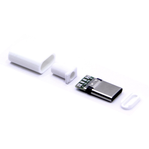 سوکت نری USB-C مدل 4Pin-white بسته 5 عددی