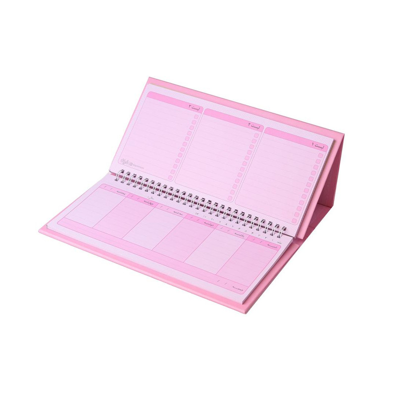 دفتر برنامه ریزی 80 برگ دایان مدل پلنر رومیزی طرح پاستلی