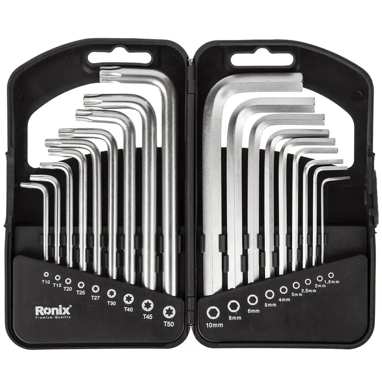 آچار آلن و ستاره ای رونیکس مدل 2051HEX-KEY مجموعه 18 عددی