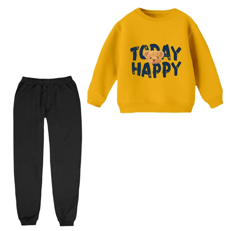 ست سویشرت و شلوار راحتی بچگانه مدل تدی خوشحال