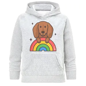 هودی زنانه طرح سگ و رنگین کمان مدل H445