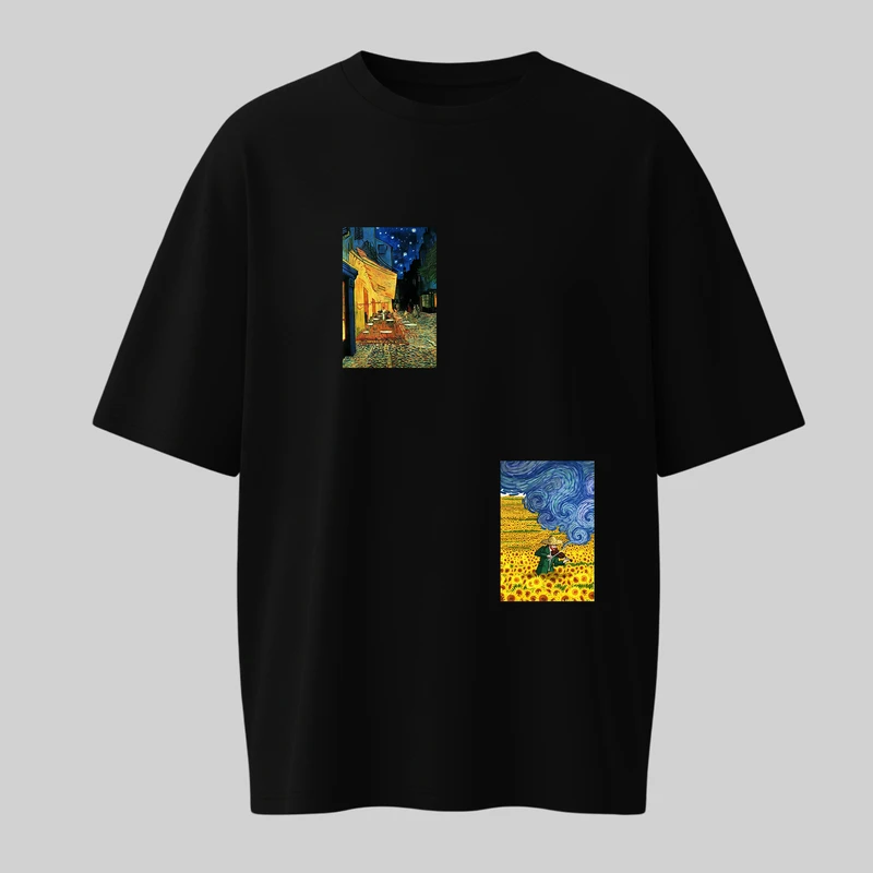 تی‌شرت آستین کوتاه زنانه مدل ونگوگ کد 77748