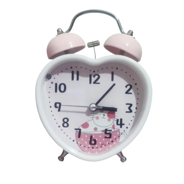 ساعت رومیزی کودک مدل شماته دار قلبی