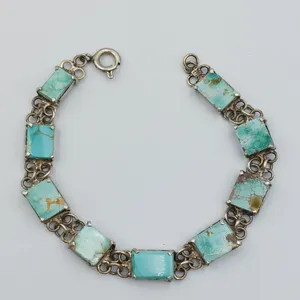 دستبند نقره زنانه مدل فیروزه نیشابور کد 20267