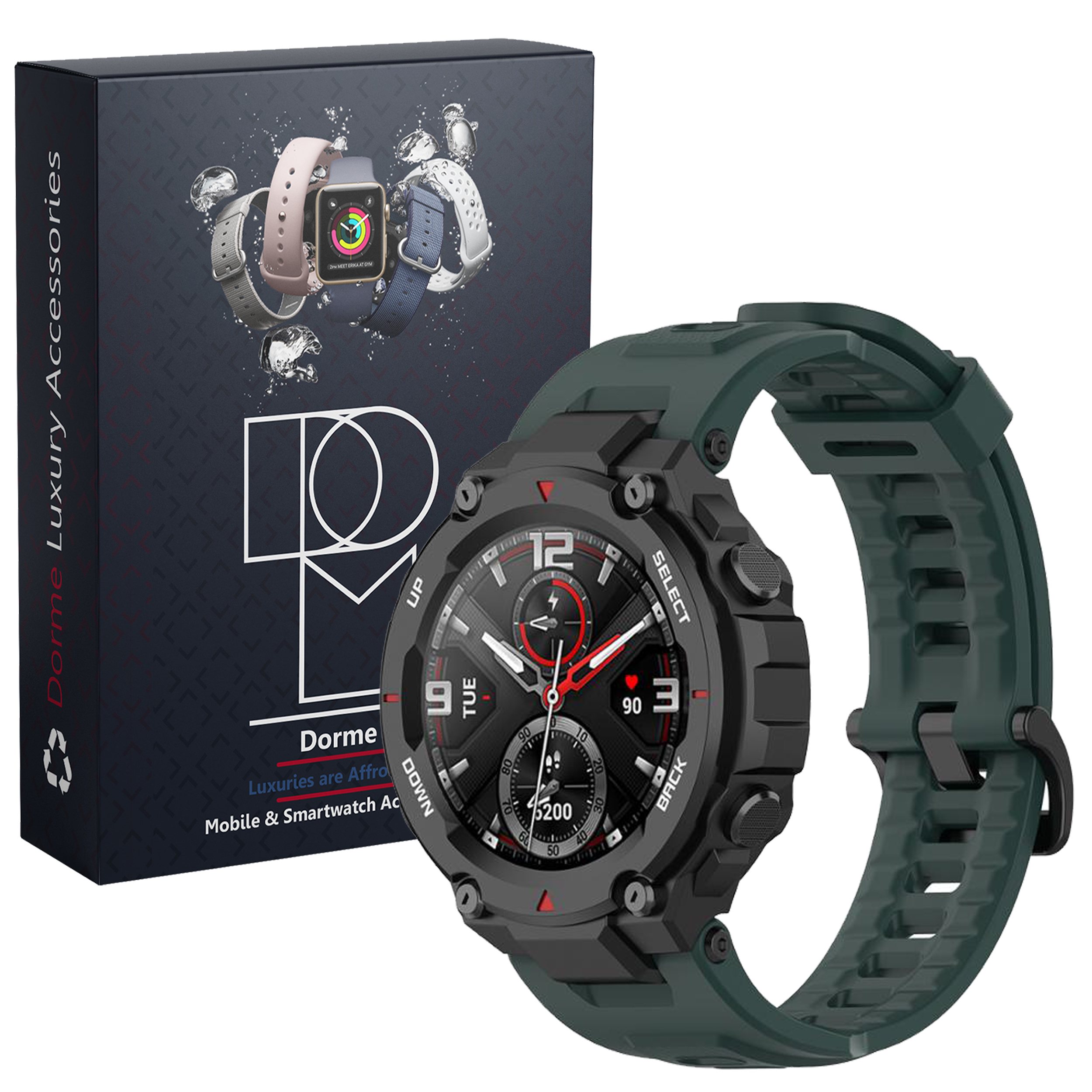 بند ساعت درمه مدل Armor مناسب برای ساعت هوشمند آمازفیت T-REX